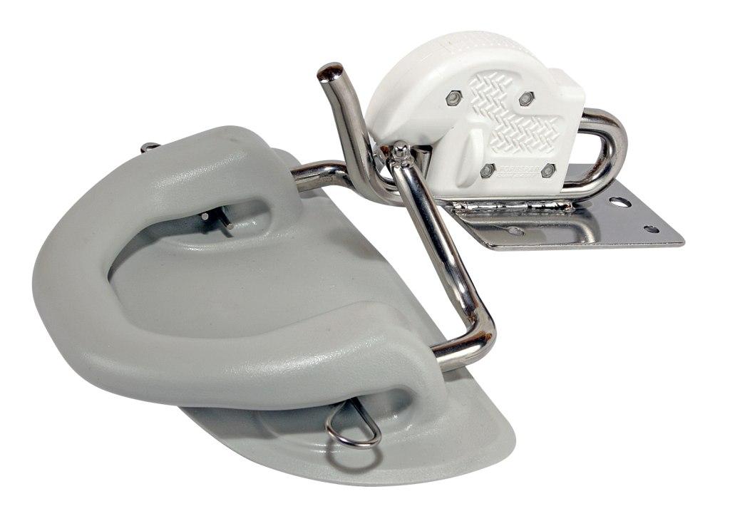 Dinghy davit systems and weaver davits for inflatable boat davit systems.